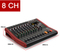 8 Channel Professional Audio Mixer with USB and Bluetooth Function