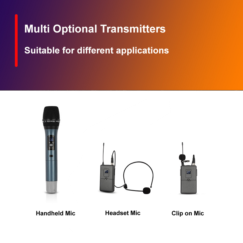 Tiwa UHF wireless microphone with 4 handheld