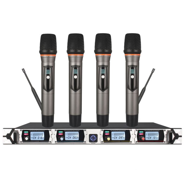 Tiwa Professional Four Channel UHF Wireless Microphone handheld microphone headset microphone