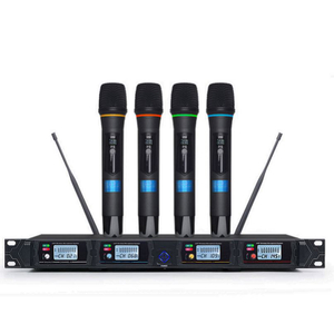 Tiwa UHF 4 Channels Handheld Wireless Microfone System Cordless Mic Professional for Karaoke Singing