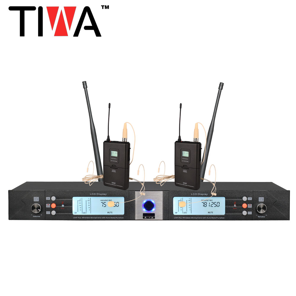 Tiwa Professional microphone wireless uhf 2 channel